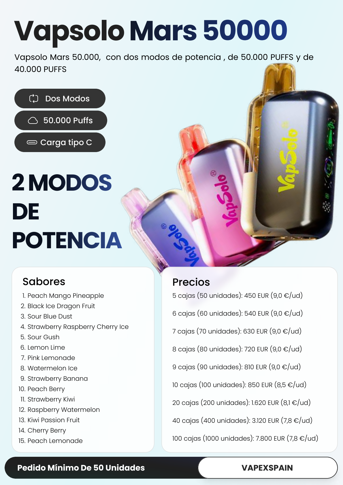 Ficha Vapsolo Mars 50000