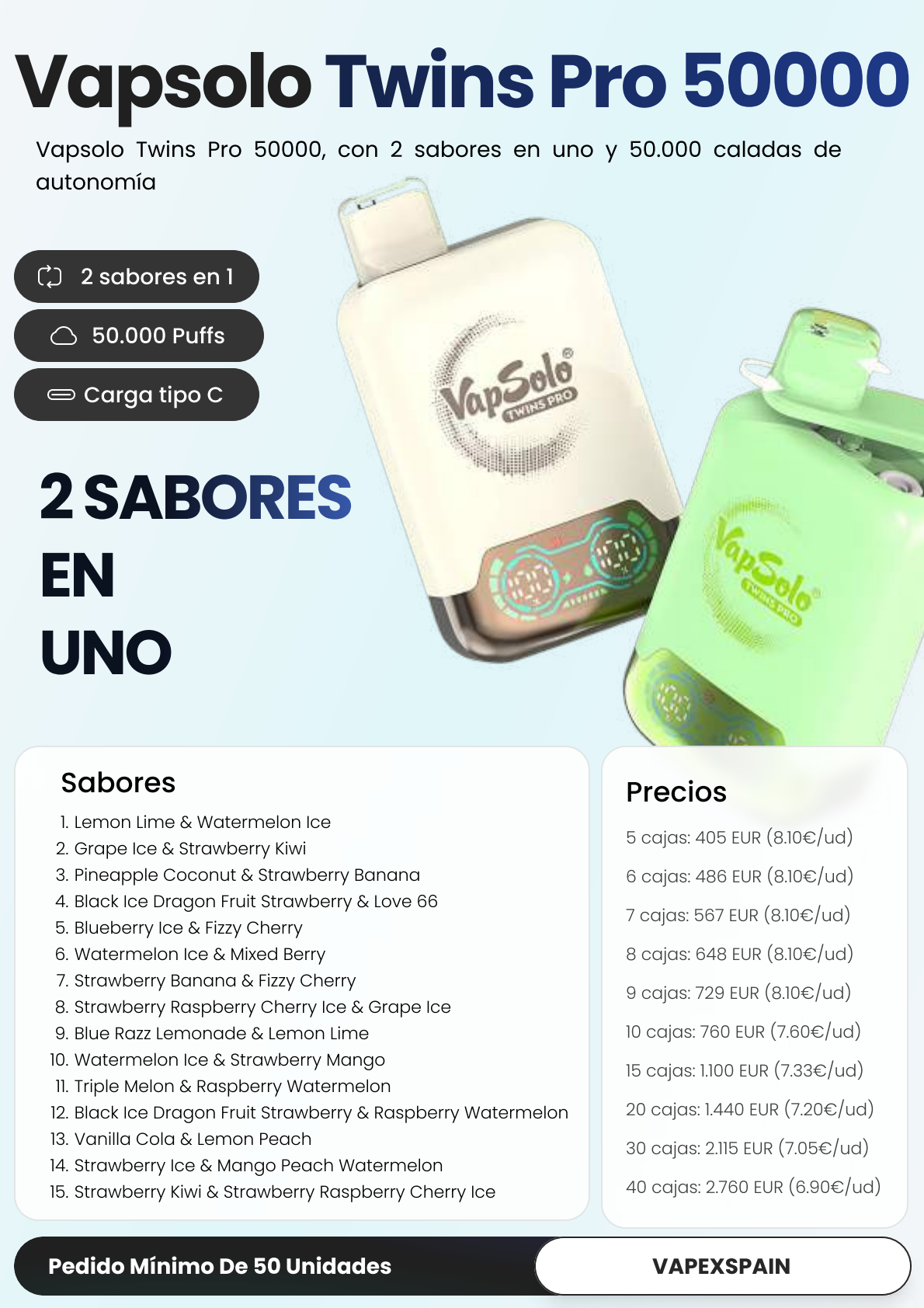 Ficha Vapsolo Twins Pro 50000